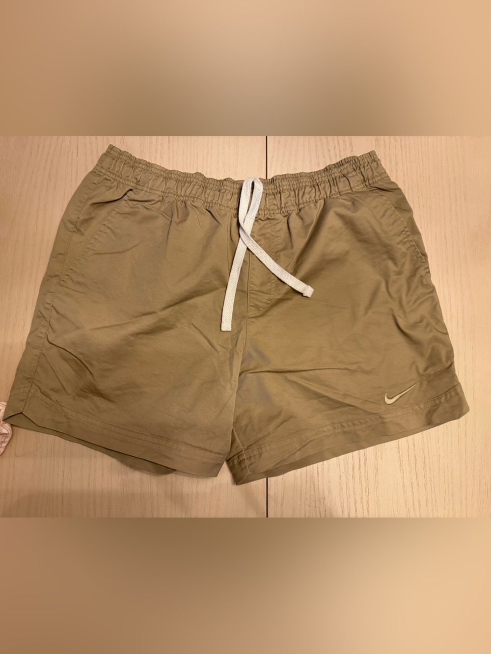 Nike Standard Fit Khaki Pull On Shorts~mens L~University Michigan Tab